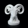 Tête de Bouc en porcelaine blanche (face)