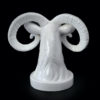 Tête de Bouc en porcelaine blanche (dos)