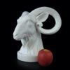 Tête de Bouc en porcelaine blanche (proportion)