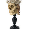 Memento Mori bicéphale Christ et crâne en tamarin (3/4)