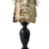 Memento Mori bicéphale Christ et crâne en tamarin (dessous)