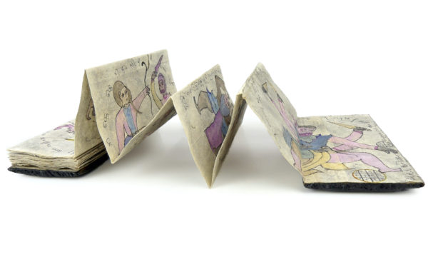 Carnet de tatouage de protection birman Sak Yant (dessous ouvert)