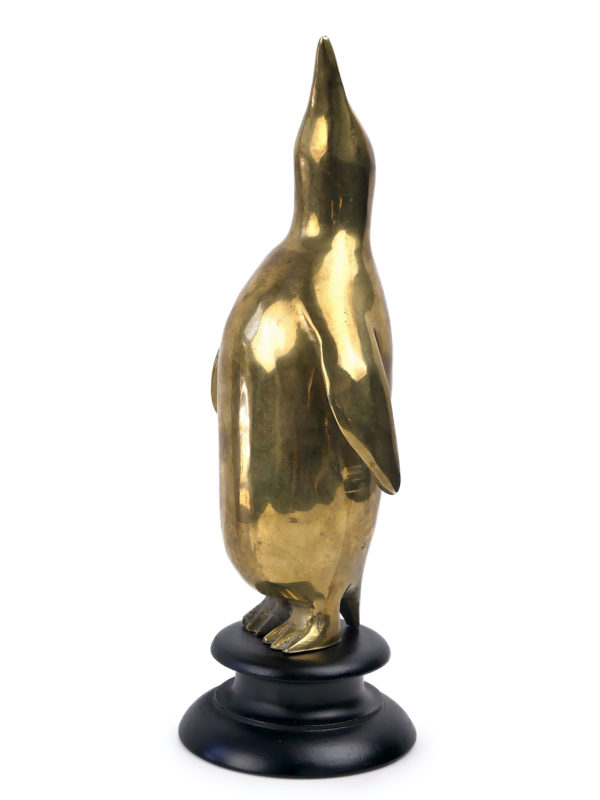 Sculpture pingouin moderniste en laiton des années 70 (3/4)