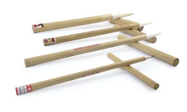 Coffret à calligraphie ancien composé de 4 pinceaux (3/4)