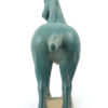 Grand cheval Tang bleu en terre cuite émaillée Chine (dos)