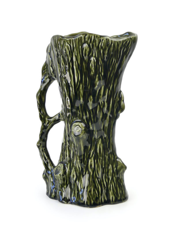 Pichet vert en barbotine au lapin SYLVAC Angleterre (dos)