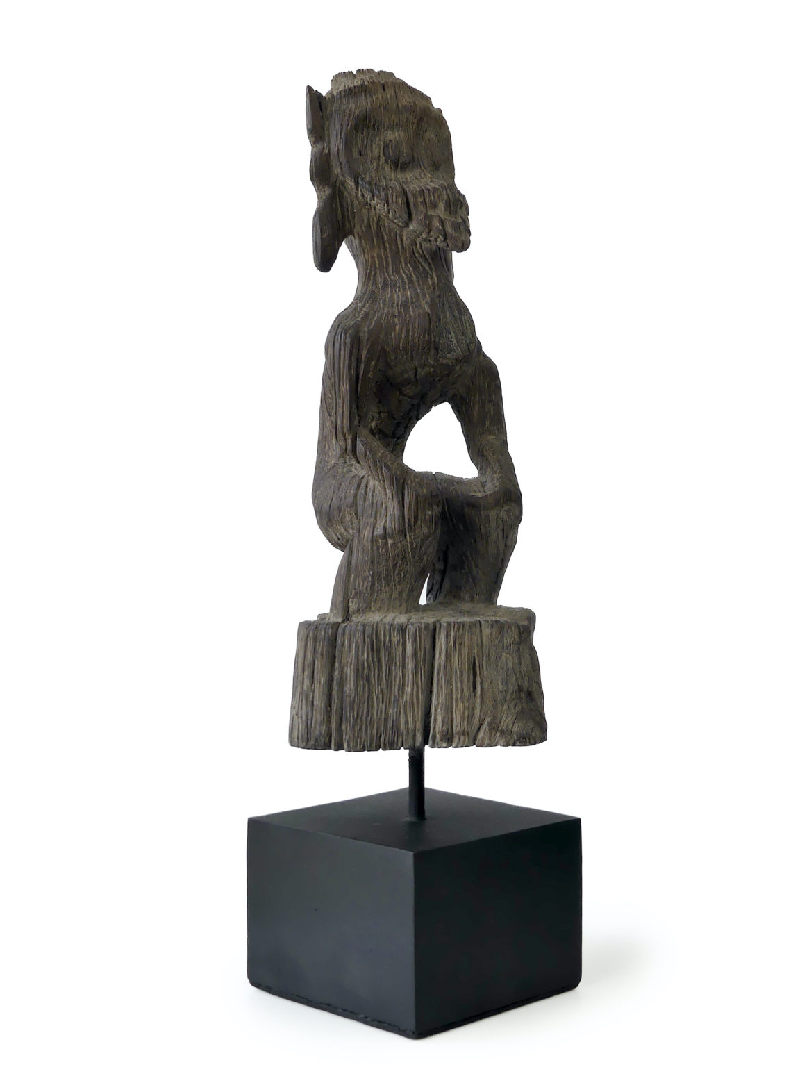 Modang Statue Modang Dayak de Bornéo en bois de fer sur socle - OVIRY