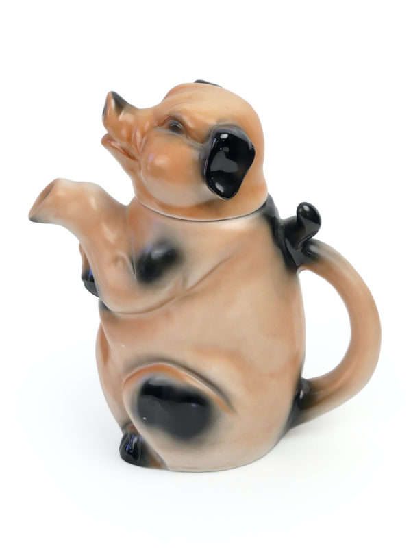 Théière cochon en porcelaine ERPHILA 722 Allemagne (profil)