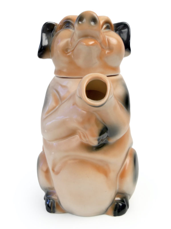 Théière cochon en porcelaine ERPHILA 722 Allemagne (face)
