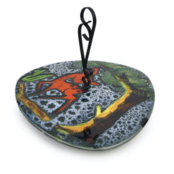 Plateau à fromage Bambi signé Luc Vallauris années 50/60 (dessus 3/4)