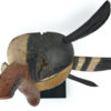 Masque du poisson Yupik sur pied Yukon Alaska (dessus)