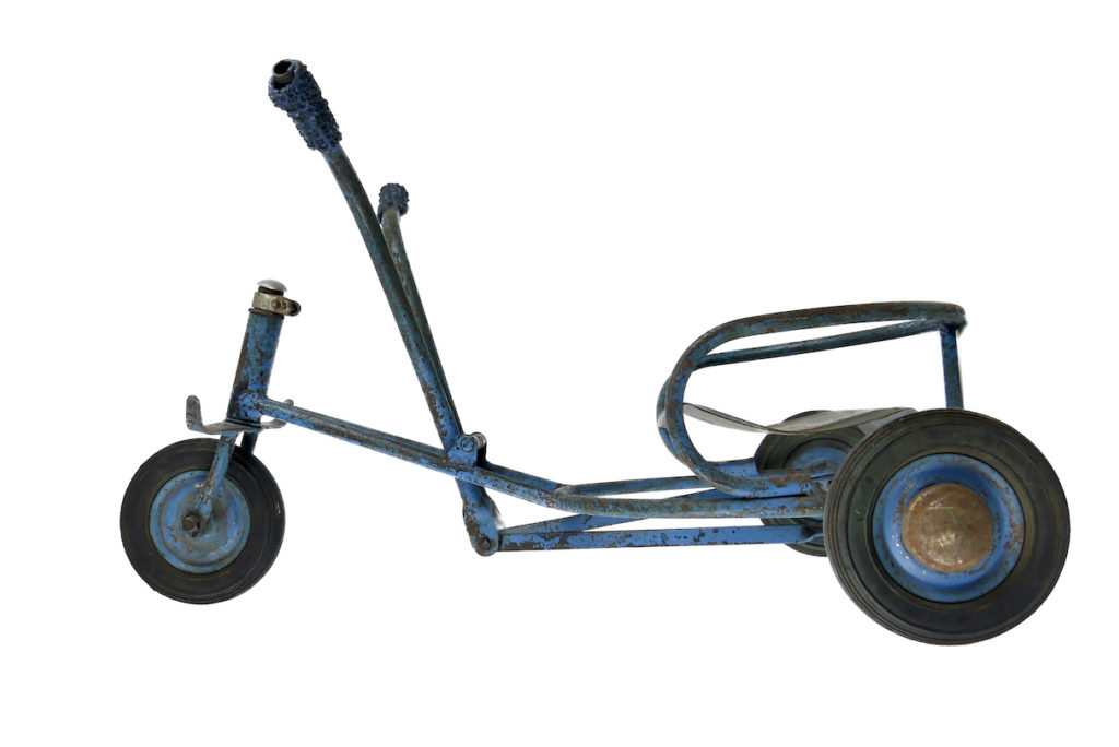 Tricycle à Tirer Pintel Avec Ours En Peluche - Jouet Ancien Français (occasion)