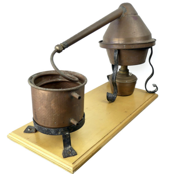 Alambic cuivre et fer forgé ancien Italie Mi-XXe (3/4)