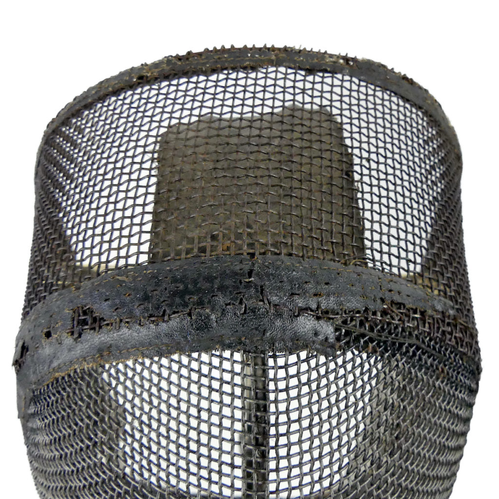 Masque D'escrime Début XXème - Maillage Métallique Et Cuir - Fabrication Française