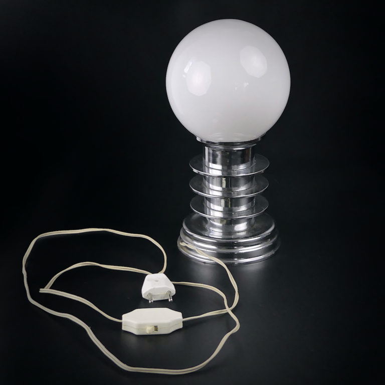 Lampe Télescopique Vintage Mascot Lighting - Design Space Age / Spoutnik Années 80 - Rouge Et Chrome