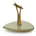 Plateau à Fromage Vintage 1960 – Bois, Verre Et Inox, Rond