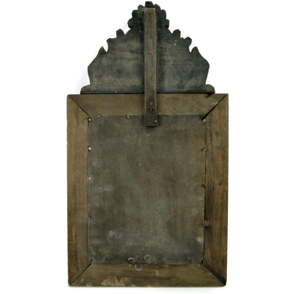 Miroir à parclose ancien en laiton repoussé XIXe
(dos)