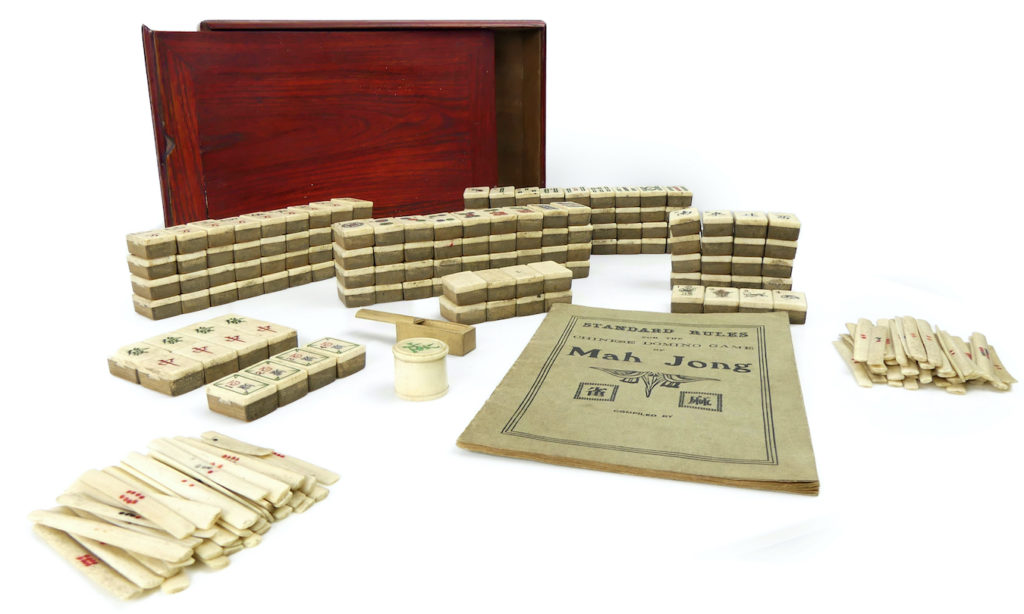 Ensemble De Jeux De Mahjong Chinois, Mah Jongg Ensemble Avec 144 Mini