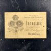 Grand reliquaire monogrammé en cheveux XIXe sous verre bombé (dos)