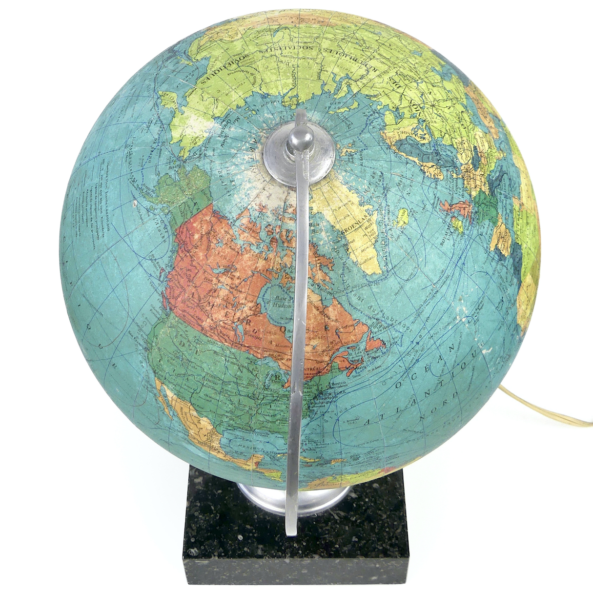FAGINEY Ronde Terre Globe Carte du Monde Cristal Boule de Verre Sphère  Maison Bureau Décor Cadeau, Boule de Cristal, Cristal Verre 