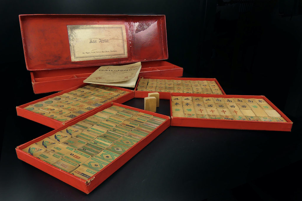 Mahjong Ensemble De Jeux De Mahjong Chinois,Tuiles D'Ivoire Premium