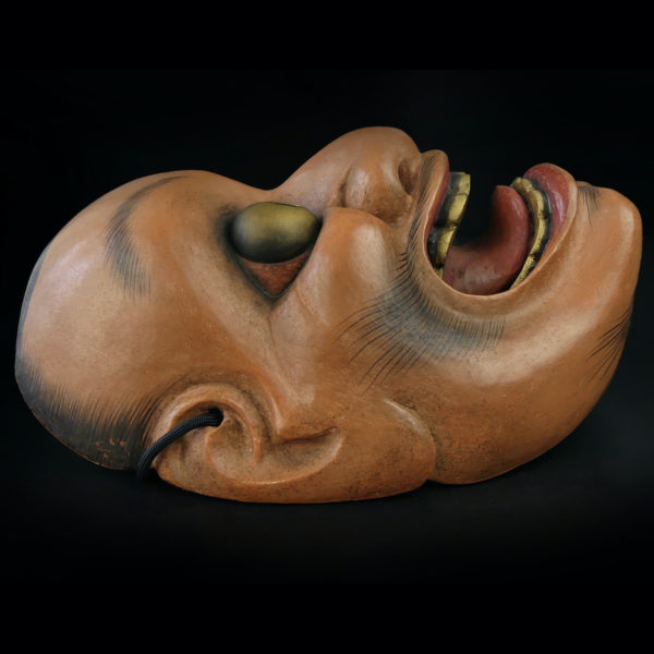 Masque Sarutobide singe-démon du théâtre nô dans Menbako (profil)