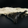 Éventail d’effeuilleuse en plumes d’autruche sur monture écaille (dessous)