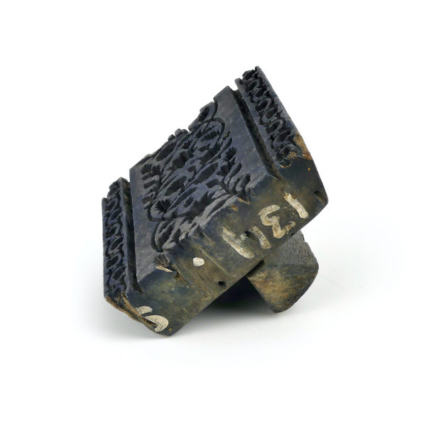 Tampon block print ancien en bois (profil)