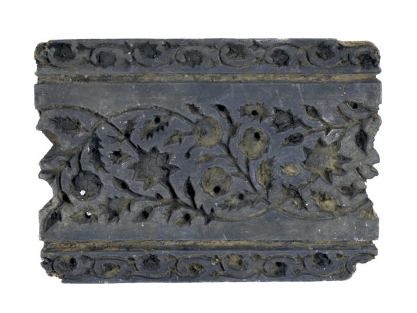 Tampon block print ancien en bois (face)