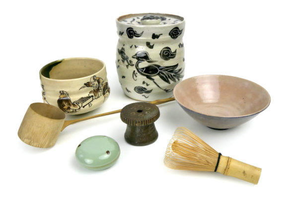 Boîte à thé chabako ancienne cérémonie du thé Japon (détails)