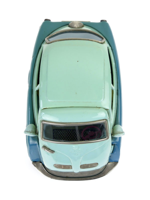 Isetta BMW à friction en tôle bleue des années 60 (dessus)