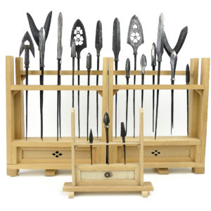 21 pointes de flèches japonaises Yanone Yajiri Japon Mi-Edo (face plié)