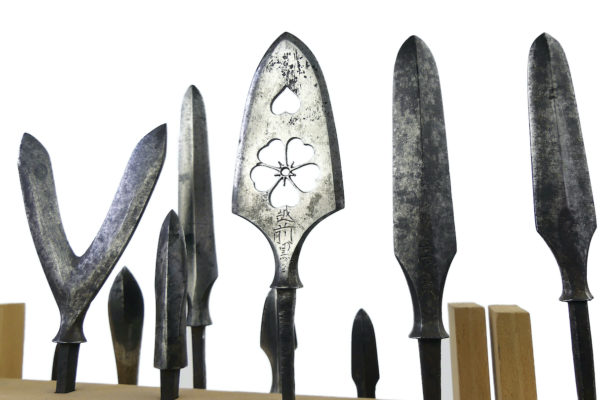 21 pointes de flèches japonaises Yanone Yajiri Japon Mi-Edo (détail)