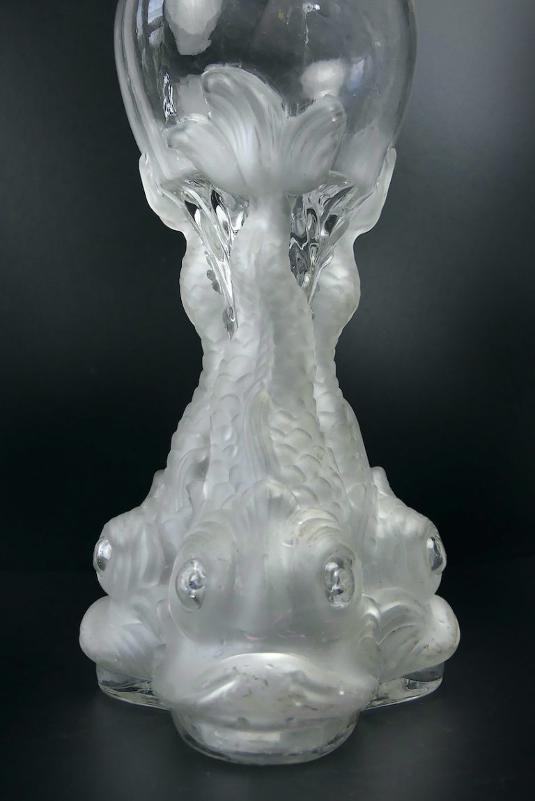 ANCIENNE PETITE CARAFE topette à ABSINTHE en verre soufflé, forme