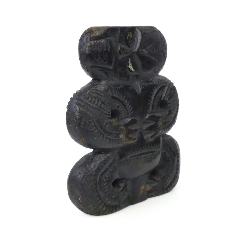Statue Bois Couple Maori – Sculpture Africaine 50 Cm Fait Main