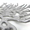 Large plat corbeille corail en fonte d'aluminium design (détail)