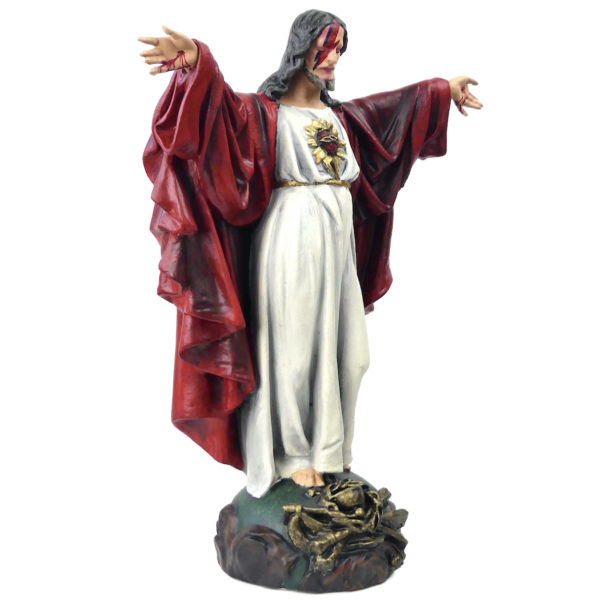 Jesus Aladdin Sane statue religieuse en plâtre polychrome revisitée (3/4)