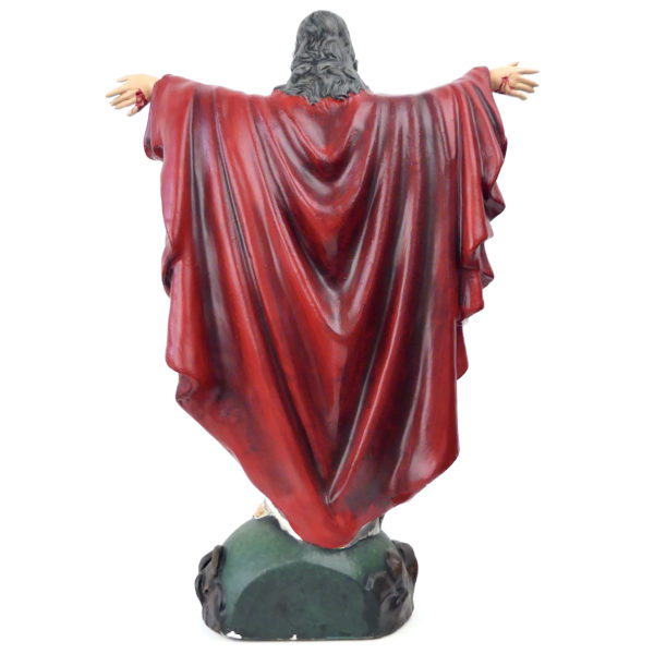 Jesus Aladdin Sane statue religieuse en plâtre polychrome revisitée (dos)