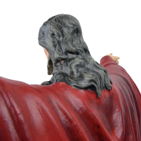 Jesus Aladdin Sane statue religieuse en plâtre polychrome revisitée (détail dos)