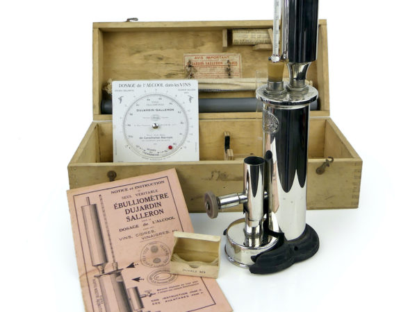Ébulliomètre Dujardin Salleron ancien Paris Œnologie (ensemble)