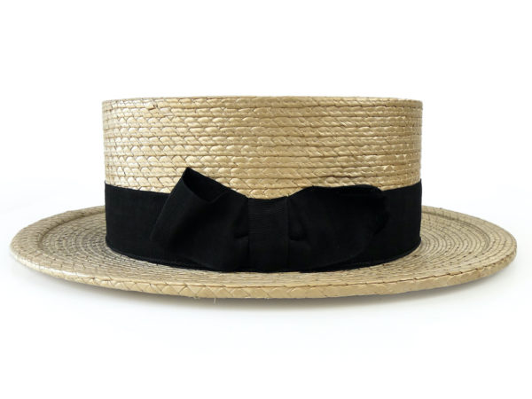 Canotier en paille Exposition Universelle Grand Prix 1878 (profil)