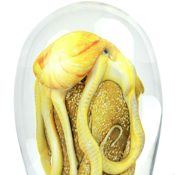 Sculpture Octopus en cristal soufflé-bouche signée Petr Kuchta (3/4 dos)