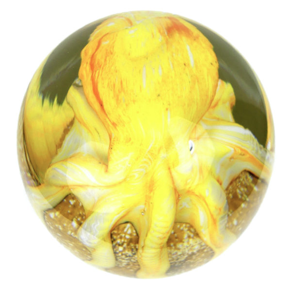 Sculpture Octopus en cristal soufflé-bouche signée Petr Kuchta (dessus)