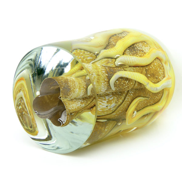 Sculpture Octopus en cristal soufflé-bouche signée Petr Kuchta (dessous 3/4)