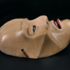 Masque Shunkan Nô en bois signé Wakino période Heisei Japon (profil)