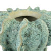 Grand vase organique conique vert de gris céramique à glaçure écume de mer effet lave (détail)