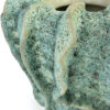 Grand vase organique conique vert de gris céramique à glaçure écume de mer effet lave (détail)