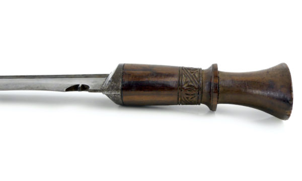 Couteau népalais Khuruki ancien Soldat Gurkha Antiquité népalaise (manche)