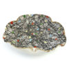 Plat moderniste Dripping vintage Tachisme multicolore Années 60 (dessus 3/4)