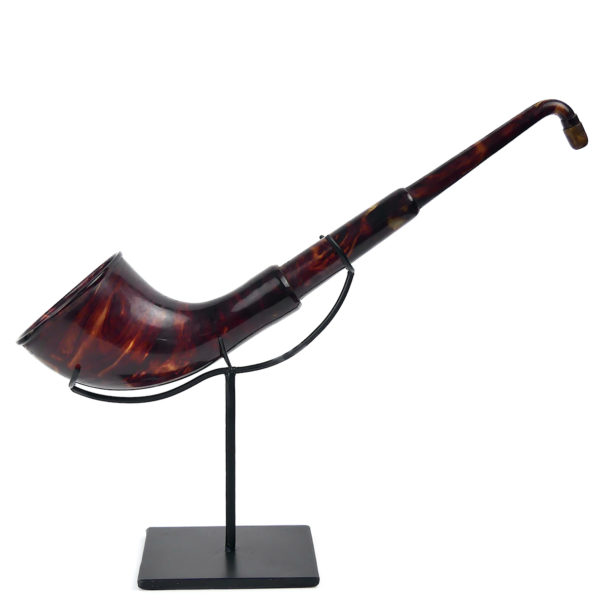 Cornet acoustique télescopique ancien AUDIOS en galatithe (profil)